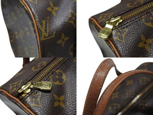 LOUIS VUITTON ルイヴィトン パピヨン26 ハンドバッグ M51386 モノグラム PVC レザー ブラウン ゴールド金具 美品 中古 4b003674