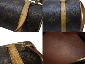 LOUIS VUITTON ルイヴィトン モノグラム ミニパピヨン19 ハンドバッグ M51389 ブラウン ゴールド金具 美品 中古 4b003677