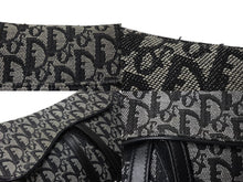 Load image into Gallery viewer, Christian Dior クリスチャンディオール トロッター ワンショルダーバッグ サドルバッグ SL044002 キャンバス レザー グレー ネイビー 美品 中古 4b003685
