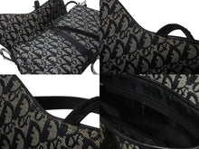 Load image into Gallery viewer, Christian Dior クリスチャンディオール トロッター ワンショルダーバッグ サドルバッグ SL044002 キャンバス レザー グレー ネイビー 美品 中古 4b003685