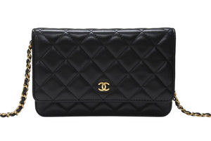 CHANEL シャネル ショルダーバッグ マトラッセ チェーンショルダーバッグ ラムスキン ブラック 27 番台 ブラック ラムスキン ゴールド金具 美品 中古 4b003686