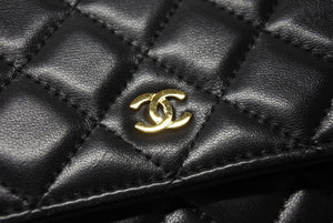 CHANEL シャネル ショルダーバッグ マトラッセ チェーンショルダーバッグ ラムスキン ブラック 27 番台 ブラック ラムスキン ゴールド金具 美品 中古 4b003686
