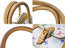 Load image into Gallery viewer, LOUIS VUITTON ルイヴィトン プリシラ ハンドバッグ M40096 モノグラム マルチカラー ホワイト 村上隆 美品 中古 4b003688