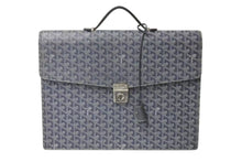 Load image into Gallery viewer, GOYARD ゴヤール ビジネスバッグ シープル フリーフケース グレー PVCレザー シルバー金具 美品 中古 4b003689