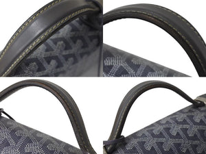 GOYARD ゴヤール ビジネスバッグ シープル フリーフケース グレー PVCレザー シルバー金具 美品 中古 4b003689