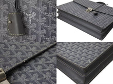Load image into Gallery viewer, GOYARD ゴヤール ビジネスバッグ シープル フリーフケース グレー PVCレザー シルバー金具 美品 中古 4b003689