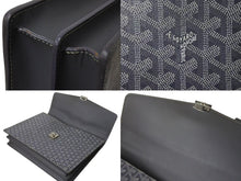 Load image into Gallery viewer, GOYARD ゴヤール ビジネスバッグ シープル フリーフケース グレー PVCレザー シルバー金具 美品 中古 4b003689