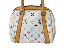 Load image into Gallery viewer, LOUIS VUITTON ルイヴィトン プリシラ ハンドバッグ M40096 モノグラム マルチカラー ホワイト 村上隆 美品 中古 4b003691