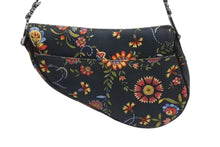 Load image into Gallery viewer, CHRISTIAN DIOR クリスチャンディオール ガリアーノ期 サドルバッグ RU0052 キャンバス レザー マルチカラー シルバー金具 美品 中古 4b003695
