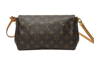 LOUIS VUITTON ルイヴィトン モノグラム フェイボリットMM ショルダーバッグ M40718 ブラウン ゴールド金具 美品 中古 4b003696