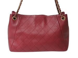 CHANEL シャネル ココマーク 2WAY チェーンショルダーバッグ ワンショルダーバッグ 23番台 レザー レッド ゴールド金具 美品 中古 4b003697