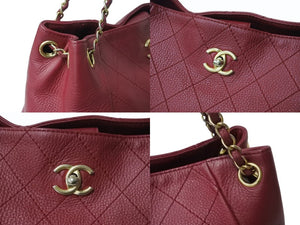 CHANEL シャネル ココマーク 2WAY チェーンショルダーバッグ ワンショルダーバッグ 23番台 レザー レッド ゴールド金具 美品 中古 4b003697