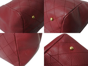 CHANEL シャネル ココマーク 2WAY チェーンショルダーバッグ ワンショルダーバッグ 23番台 レザー レッド ゴールド金具 美品 中古 4b003697