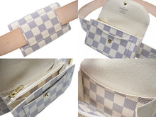 画像をギャラリービューアに読み込む, 極美品 LOUIS VUITTON ルイヴィトン ダミエ アズール サンチュール ポシェット ベルト M9835V ホワイト ゴールド金具 中古 4b003698