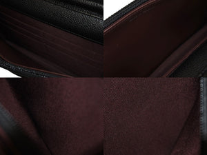 極美品 CHANEL シャネル チェーンウォレット 長財布 AP0250 27番台 ココマーク キャビアスキン ブラック シルバー金具 中古 4b003700