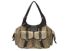 Load image into Gallery viewer, Christian Dior クリスチャンディオール ショルダーバッグ トロッター キャンバス ベージュ ブラウン シルバー金具 美品 中古 4b003701