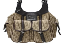 Load image into Gallery viewer, Christian Dior クリスチャンディオール ショルダーバッグ トロッター キャンバス ベージュ ブラウン シルバー金具 美品 中古 4b003701