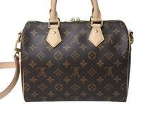 Load image into Gallery viewer, 極美品 LOUIS VUITTON ルイヴィトン スピーディー25 ハンドバッグ ショルダーバッグ 2way M46977 ブラウン モノグラムキャンバス レザー 中古 4b003704