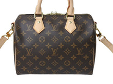 Load image into Gallery viewer, 極美品 LOUIS VUITTON ルイヴィトン スピーディー25 ハンドバッグ ショルダーバッグ 2way M46977 ブラウン モノグラムキャンバス レザー 中古 4b003704