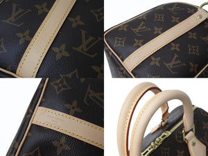 極美品 LOUIS VUITTON ルイヴィトン スピーディー25 ハンドバッグ ショルダーバッグ 2way M46977 ブラウン モノグラムキャンバス レザー 中古 4b003704
