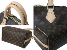 Load image into Gallery viewer, 極美品 LOUIS VUITTON ルイヴィトン スピーディー25 ハンドバッグ ショルダーバッグ 2way M46977 ブラウン モノグラムキャンバス レザー 中古 4b003704