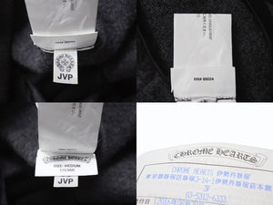CHROME HEARTS クロムハーツ クロスボールボタン ダブルブレスト カシミヤコート ブラック サイズM 美品 中古 4b003714 