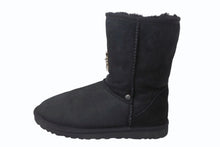 画像をギャラリービューアに読み込む, 極美品 CHROME HEARTS クロムハーツ UGG アグ ムートン ブーツ CHクロス シープスキン シルバー925 ブラック サイズ26cm 中古 4b003715 