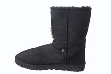 画像をギャラリービューアに読み込む, 極美品 CHROME HEARTS クロムハーツ UGG アグ ムートン ブーツ CHクロス シープスキン シルバー925 ブラック サイズ26cm 中古 4b003715 
