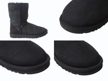 画像をギャラリービューアに読み込む, 極美品 CHROME HEARTS クロムハーツ UGG アグ ムートン ブーツ CHクロス シープスキン シルバー925 ブラック サイズ26cm 中古 4b003715 