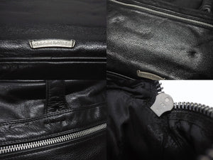 CHROME HEARTS クロムハーツ ダイパーバッグ BSフレア 2WAYバッグ マザーバック レザー シルバー925 ブラック 美品 中古 4b003716