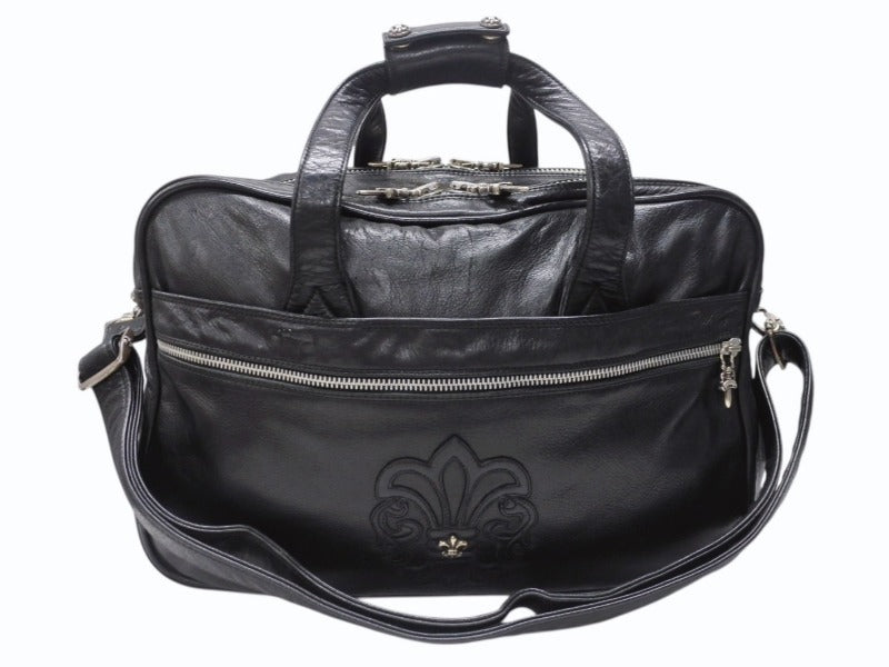 CHROME HEARTS クロムハーツ ダイパーバッグ BSフレア 2WAYバッグ マザーバック レザー シルバー925 ブラック 美品 中古 4b003716