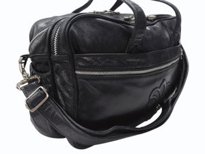 CHROME HEARTS クロムハーツ ダイパーバッグ BSフレア 2WAYバッグ マザーバック レザー シルバー925 ブラック 美品 中古 4b003716