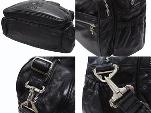 CHROME HEARTS クロムハーツ ダイパーバッグ BSフレア 2WAYバッグ マザーバック レザー シルバー925 ブラック 美品 中古 4b003716