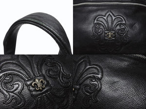 CHROME HEARTS クロムハーツ ダイパーバッグ BSフレア 2WAYバッグ マザーバック レザー シルバー925 ブラック 美品 中古 4b003716
