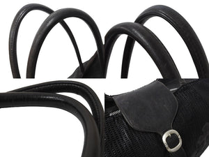 CHROME HEARTS クロムハーツ JET SET トートバッグ ボストンバッグ クロスパッチ レザー シルバー925 ブラック 美品 中古 4b003717 