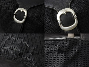 CHROME HEARTS クロムハーツ JET SET トートバッグ ボストンバッグ クロスパッチ レザー シルバー925 ブラック 美品 中古 4b003717 