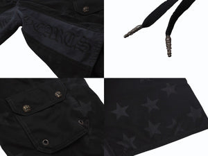 CHROME HEARTS クロムハーツ SWIM PANTS CRS BTN クロスボールボタン ショーツ ハーフパンツ ブラック サイズ28 美品 中古 4b003719 
