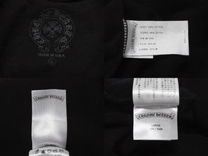 極美品 CHROMEHEARTS クロムハーツ セントバース限定バックホースシュープリントパーカー ブラック ホワイト レッド サイズL 中古 4b003720