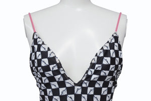 CHROME HEARTS x MATTY BOY クロムハーツ マッティボーイ 99 EYE PRINT SWIMWEAR TOP&amp;BOTTOM スイムウェア 水着 サイズM 美品 中古 4b003721 