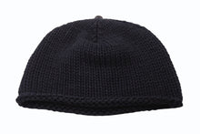 画像をギャラリービューアに読み込む, CHROME HEARTS クロムハーツ ラージクロス ビーニー ニット帽 カシミヤ シルバー925 カーフレザー ブラック ONE SIZE 美品 中古 4b003722 