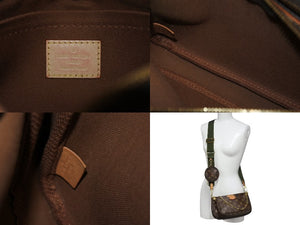 LOUIS VUITTON ルイヴィトン モノグラム ミュルティポシェット アクセソワール カーキ ショルダーバッグ M44813 美品 中古 4b003725