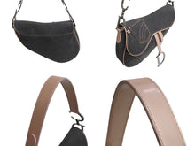 Load image into Gallery viewer, Christian Dior クリスチャンディオール ガリアーノ期 サドルバッグ ワンショルダーバッグ 01RU0093 グレー デニム 美品 中古 4b003727