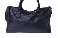 Load image into Gallery viewer, BALENCIAGA バレンシアガ The City ザ シティ 2WAY ハンドバッグ ネイビー 紺色 115748 レザー ショルダー 鞄 良品 中古 4b003728
