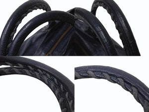 BALENCIAGA バレンシアガ The City ザ シティ 2WAY ハンドバッグ ネイビー 紺色 115748 レザー ショルダー 鞄 良品 中古 4b003728