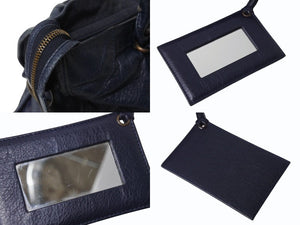 BALENCIAGA バレンシアガ The City ザ シティ 2WAY ハンドバッグ ネイビー 紺色 115748 レザー ショルダー 鞄 良品 中古 4b003728