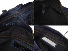 Load image into Gallery viewer, BALENCIAGA バレンシアガ The City ザ シティ 2WAY ハンドバッグ ネイビー 紺色 115748 レザー ショルダー 鞄 良品 中古 4b003728