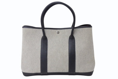 HERMES エルメス ハンドバッグ ハンドバッグ ガーデンパーティPM トワルアッシュ ベージュ 美品 中古 4b003731