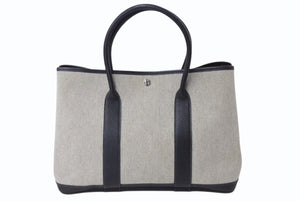 HERMES エルメス ハンドバッグ ハンドバッグ ガーデンパーティPM トワルアッシュ ベージュ 美品 中古 4b003731
