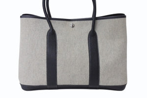 HERMES エルメス ハンドバッグ ハンドバッグ ガーデンパーティPM トワルアッシュ ベージュ 美品 中古 4b003731