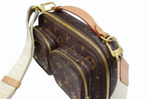 LOUIS VUITTON ルイヴィトン モノグラム ユーティリティ クロスボディ M80446 ショルダーバッグ ブラウン ゴールド金具 美品 中古 4b003732